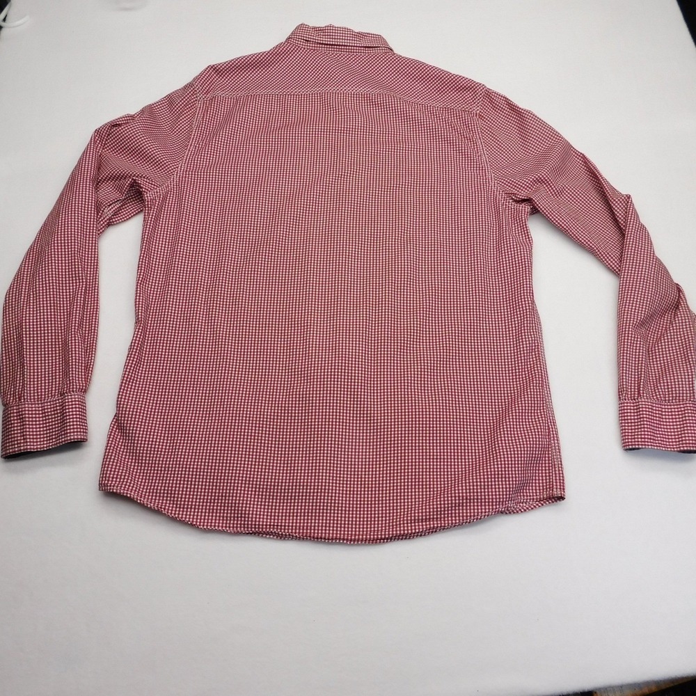 2MEN Red Gingham Button-Down Shirt Men's XL Long Sleeve Casual Cotton - Picture 4 of 5